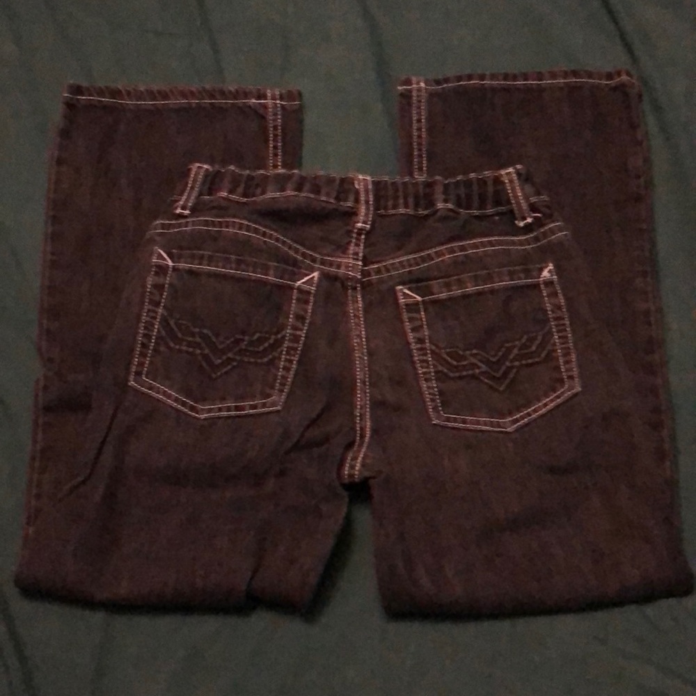 Dark wash denim, almost black